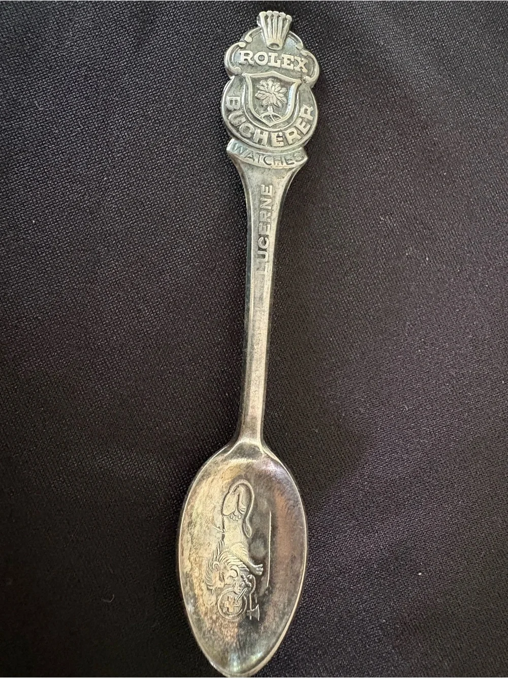 VTG Rolex Lucerne Silver-Color Collectible Spoon - Set of 2